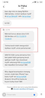 Bukti Kuota Internet Gratis Smartfren 5GB Terbaru