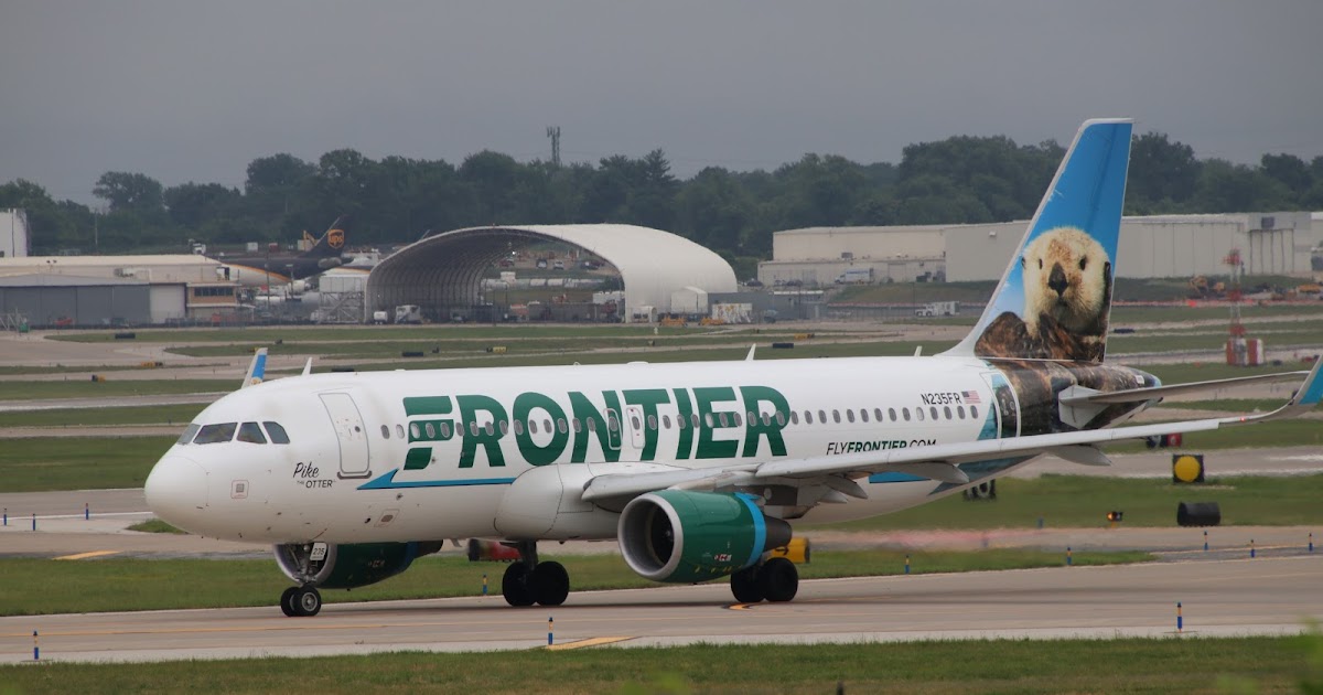 PlaneSpotterWSpin Frontier Airlines Airbus A320 Departing St. Louis Lambert International