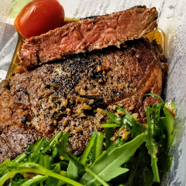 Spaghetti Bolognese & Ribeye from HQ Italia Pizza Addiction Delivery