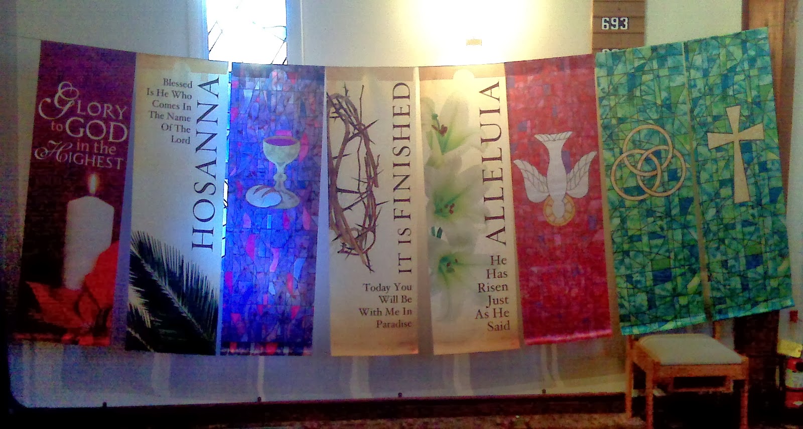 Church Banner Visual Display for Liturgical Calendar Year