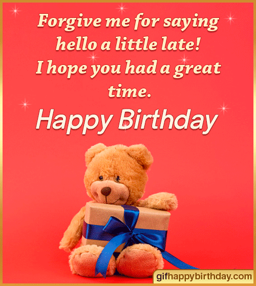 belated birthday gif animated belated birthday gif animated