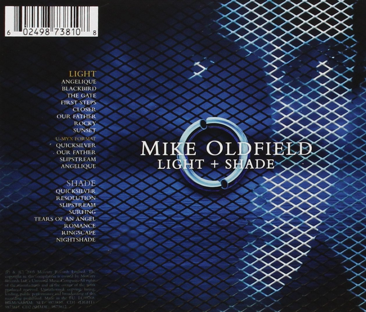 Classic Rock Covers Database Mike Oldfield Light + Shade (2005)
