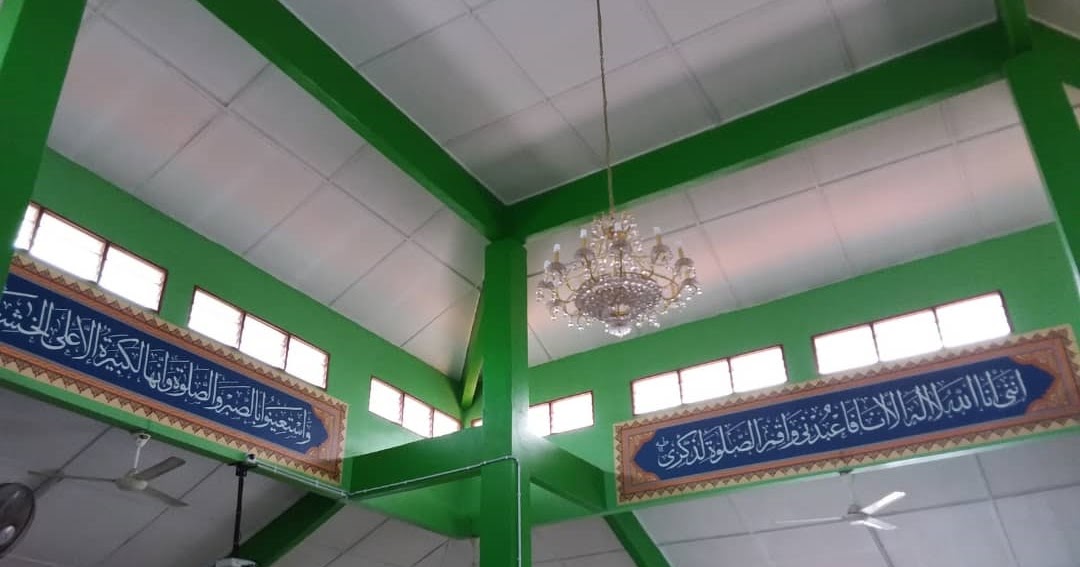 Lukisan Dinding (Mural) Khat Surau Sekolah Agama, Masjid Tanah, Melaka...