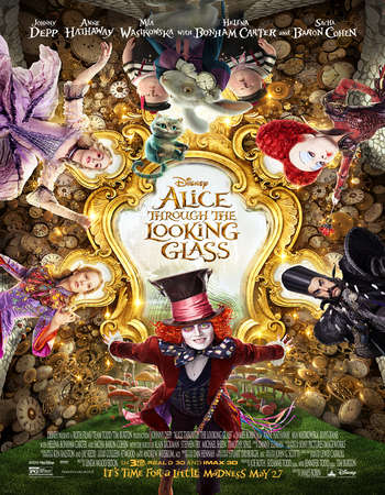 Poster Of Alice Through the Looking Glass 2016 English 700MB HDCAM x264 Free Download Watch Online Worldfree4u