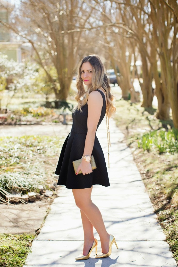 Bedazzles After Dark: Outfit Post: Little Black Skater Dress