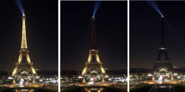 Sebagai Bentuk Solidaritas Terhadap Penderitaan Aleppo, Lampu Menara Eiffel Dipadamkan
