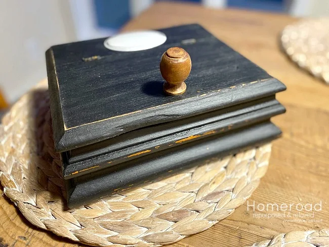 DIY Buffalo Check lined Wooden box for Office Supplies