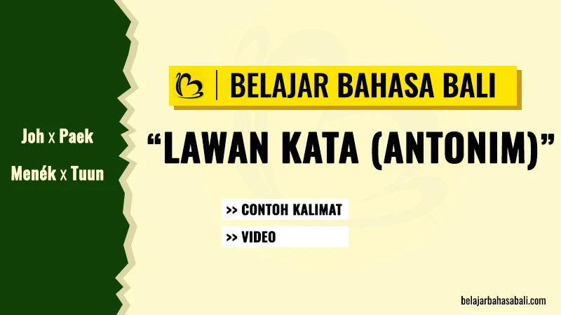 Kata kata bahasa bali