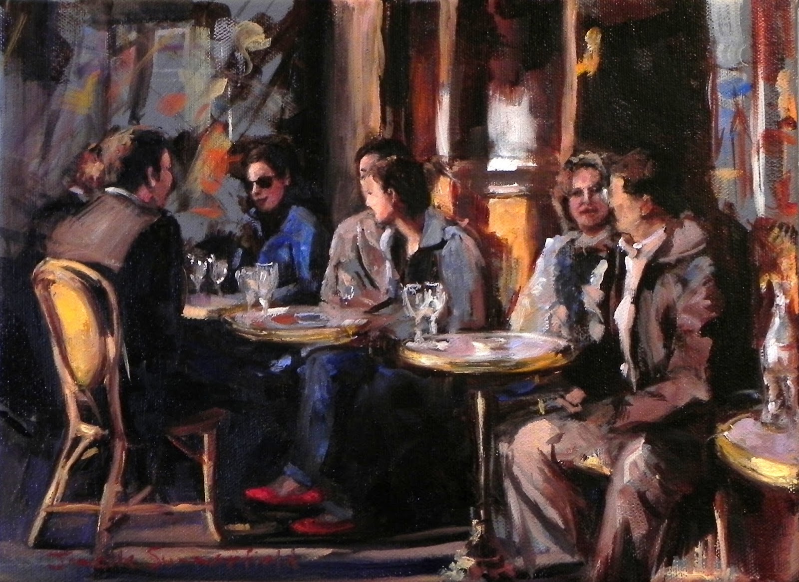 разговор двух незнакомцев в трактире. художник брент линч. двое за столиком в кафе. средневековая таверна арт. разговор двух незнакомцев в трактире.