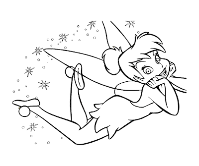 5 Free Disney Fairy Tinkerbell Cartoon Coloring Pages