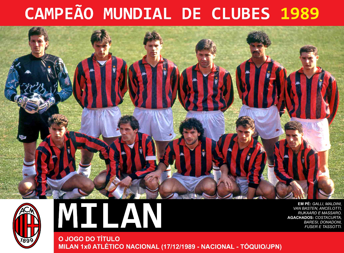 Edição dos Campeões Milan Campeão Mundial 1989