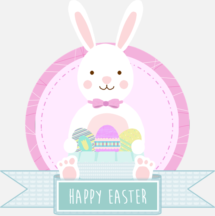 Happy Easter bunny drawing