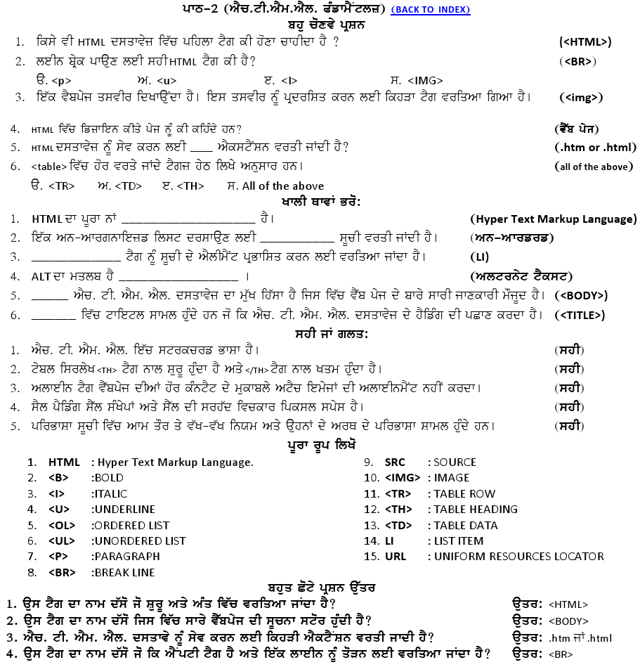 2. HTML 1 - Class 10