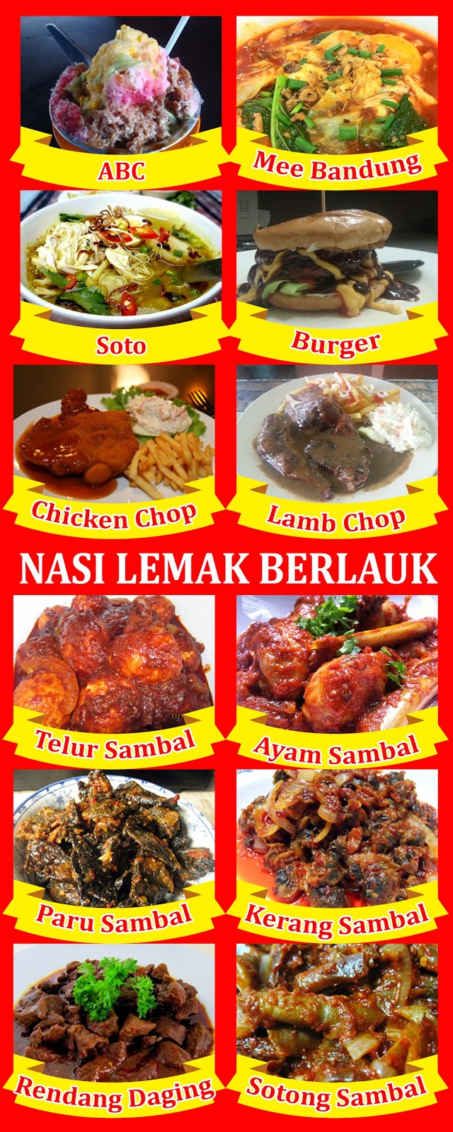 Sh Yn Design: Hanging Banner : NASI LEMAK BERLAUK