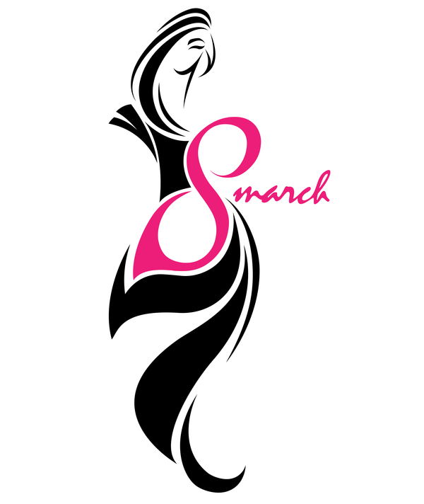 8 march womans day logos design free vector