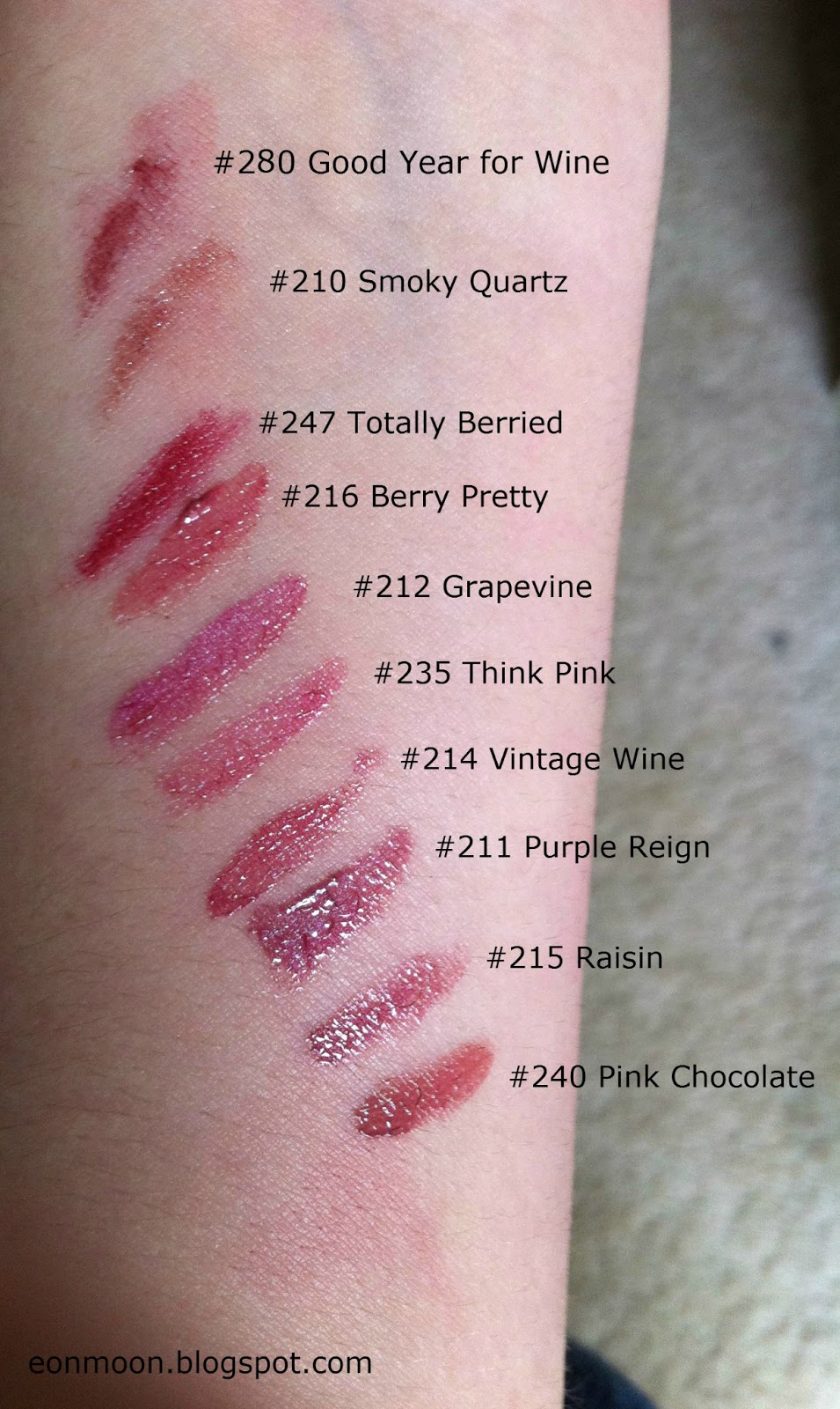 eonmakeupcute Ulta Super Shiny Lip Glosses Review (22 Color Swatch)
