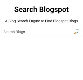 Search Google Blogger (Blogspot) Blog's By Using App