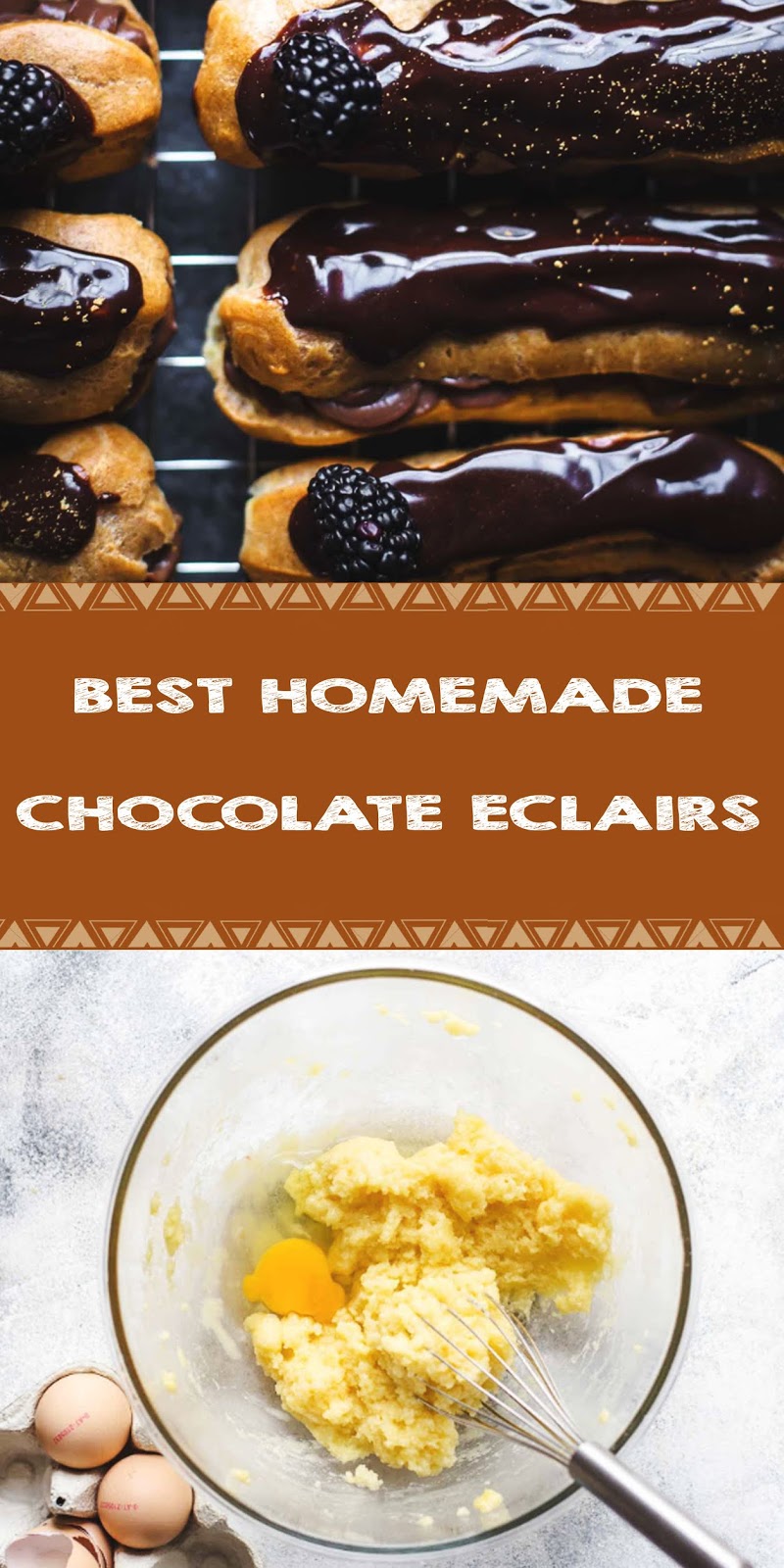 BEST HOMEMADE CHOCOLATE ECLAIRS 3 SECONDS