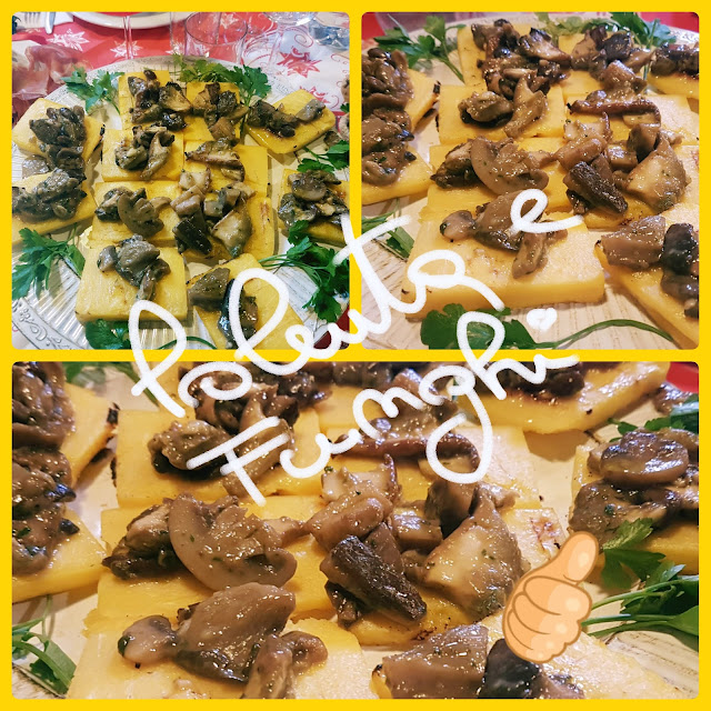 Antipasto per Vegani e Vegetariani e anche per noi..Crostoni di Polenta