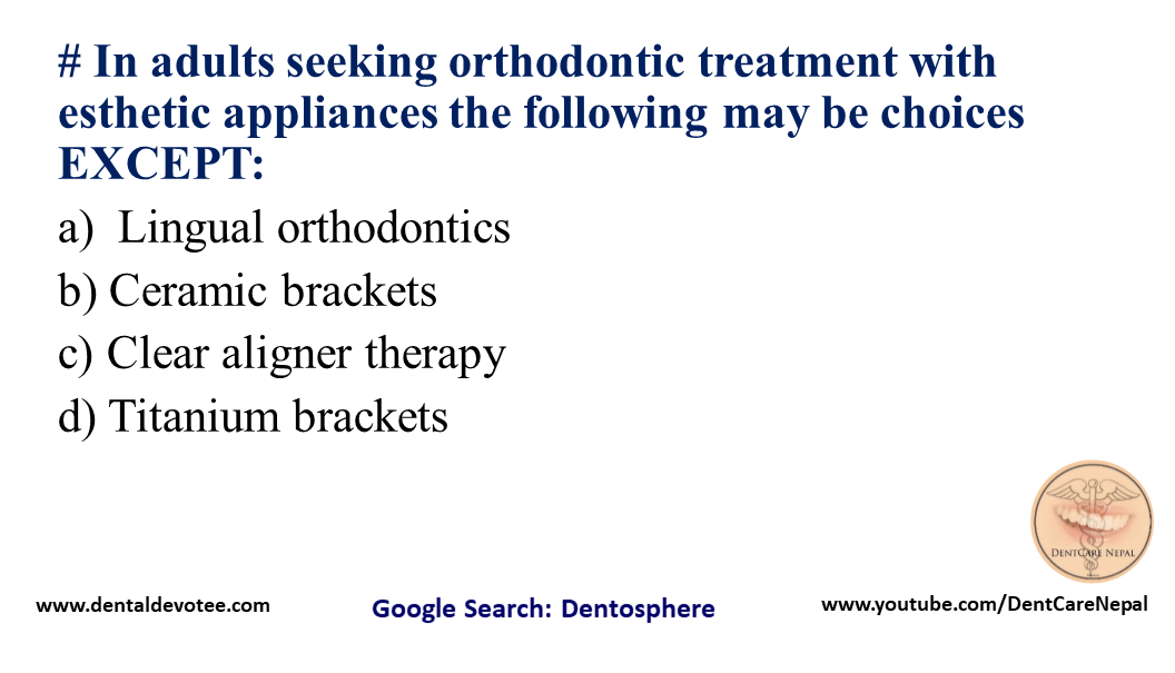 Dentosphere World of Dentistry Esthetic Appliances for Orthodontic