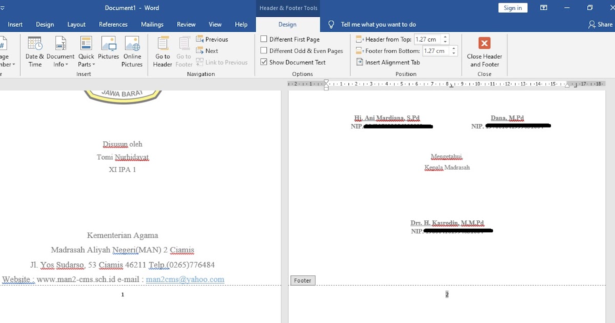 Cara Membuat Halaman Di Word Tapi Cover Tidak Ikut