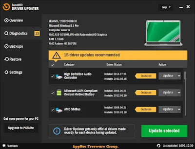تحميل برنامج Tweakbit Driver Updater كامل مع التفعيل