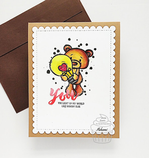 Digital stamp, Cardmaking with digis, Love you card, Bulb card, Valentine's day card, Cupcake Inspirations, cards By Ishani