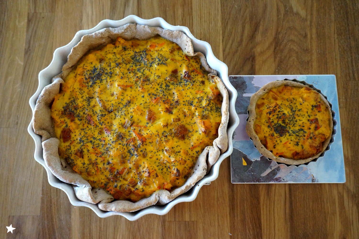 Farine d'étoiles Quiche automnale potimarrontomates séchées (sans