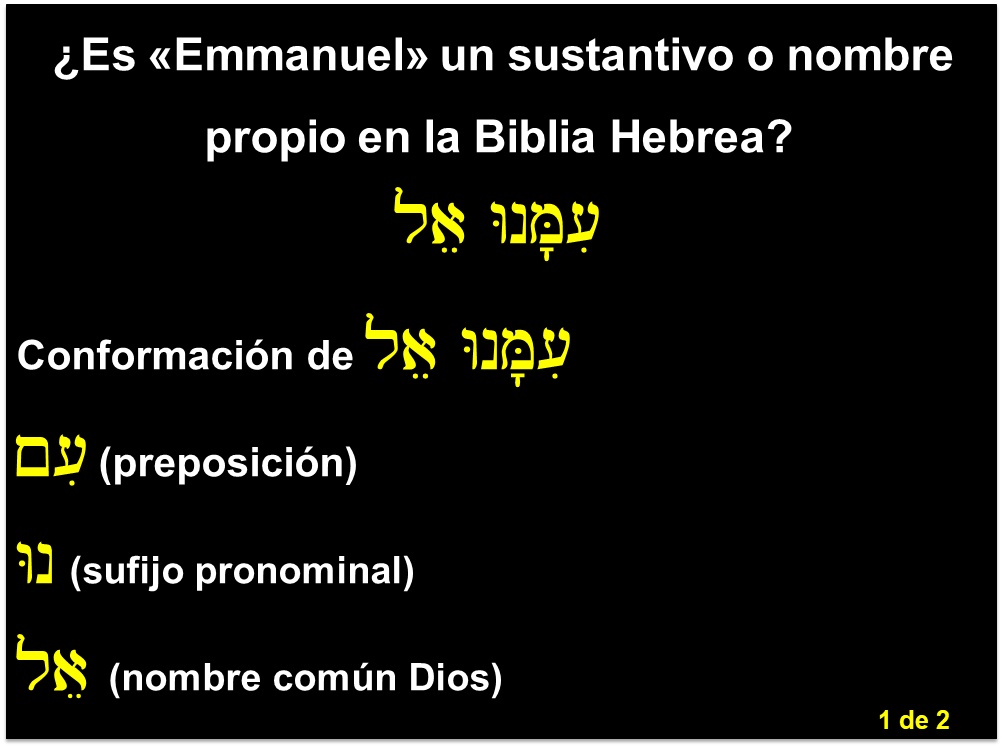 Estudios bíblicos y teológicos académicos «Emmanuel», ¿un nombre o una palabra descriptiva?