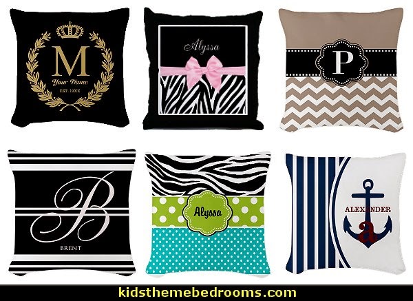 Monogrammed pillows - monogrammed bedding - personalised pillows