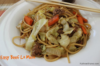 Easy Beef Lo Mein.  A simple take out favorite recipe you can make at home!