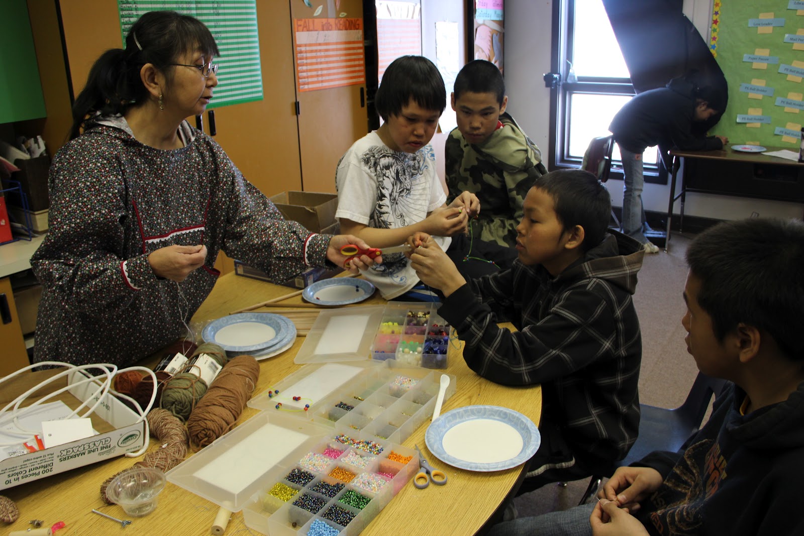 Jana's Journey to Alakanuk Cultural Days Beading and Manaq Poles