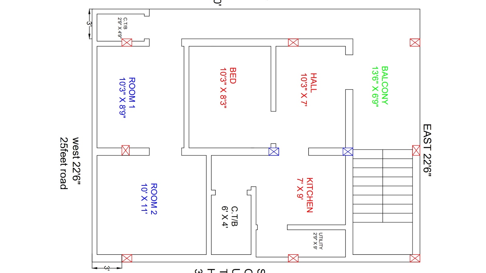Awesome House Plans 22 30 North West Corner Plot