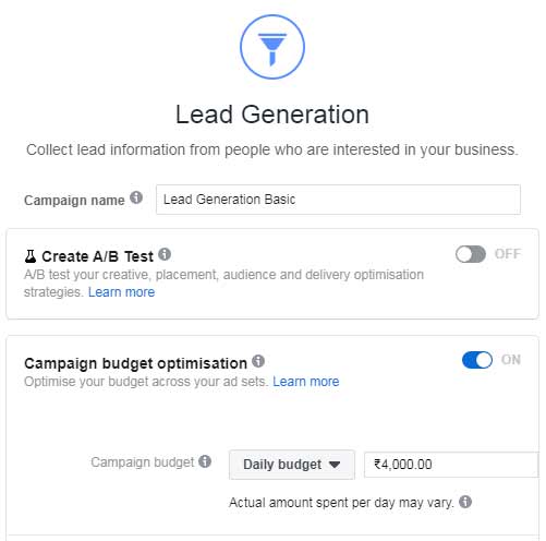 Guide to start facebook lead generation