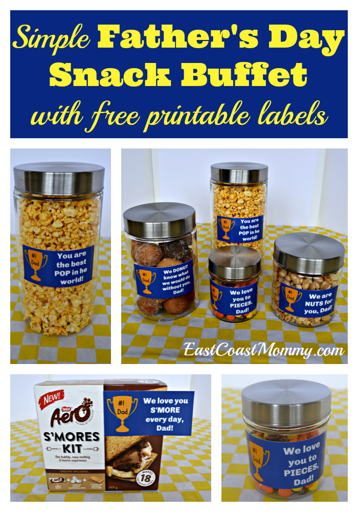 East Coast Mommy Simple Father's Day Snack Buffet