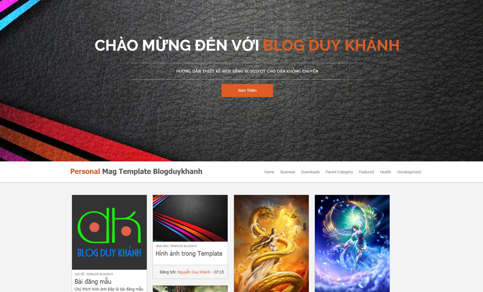 Template Personal mag cho blog cá nhân, doanh nghiệp 