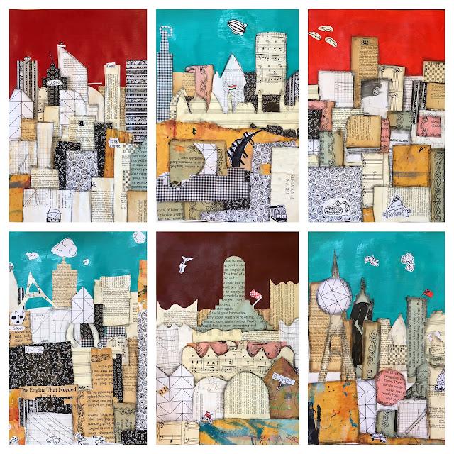 Art Room Britt: Collage Mixed-Media Cityscapes