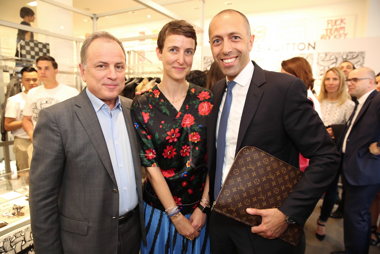 Michael Burke and wife Brigitte attending the Louis Vuitton