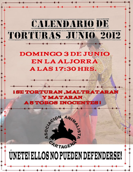 CRÓNICA DE LA PROTESTA ANTITAURINA EN LA ALJORRA (3-6-2012)
