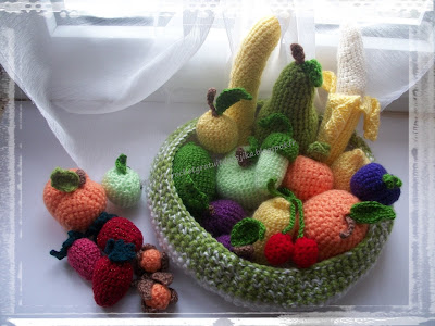 Panier de fruits au crochet 