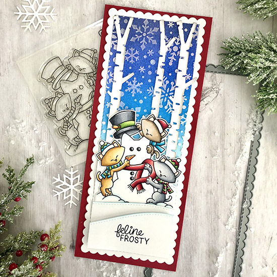 Deck the Halls with Inky Paws Week - Day 1 - Tammy Stark | Card and Tag using Newton's Snowman Stamp Set by Newton's Nook Designs