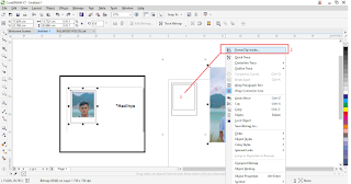memasukan objek gambar ke dalam kotak menggunakan corel draw x