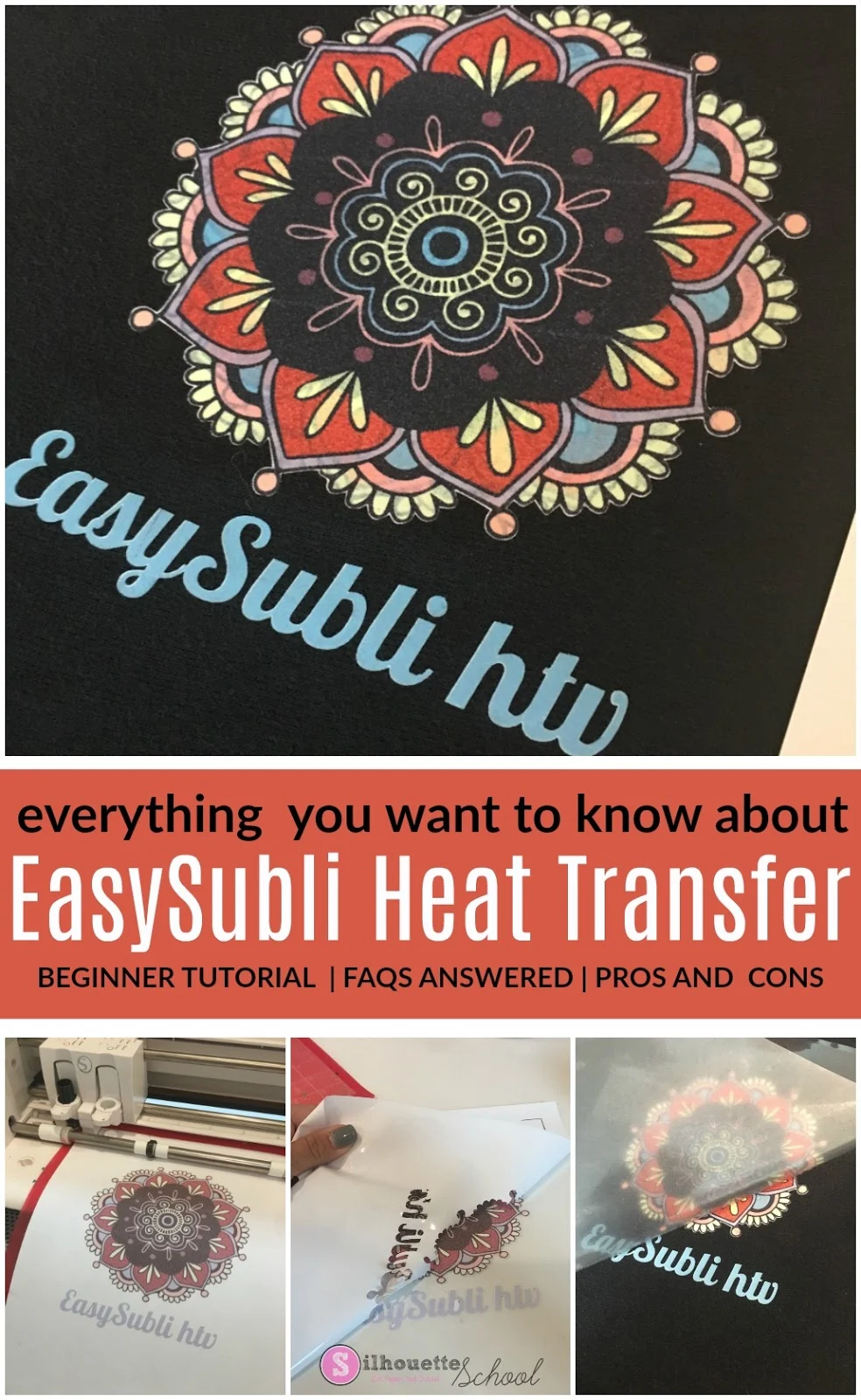 Inkjet Printable HTV vs Siser EasySubli Heat Transfer - Silhouette School