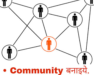 cartoon people are connected to each other by a web network.