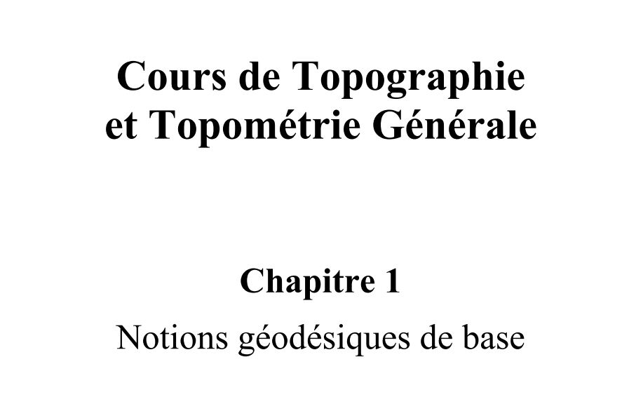 le cours complet gratuit de topographie et topométrie
