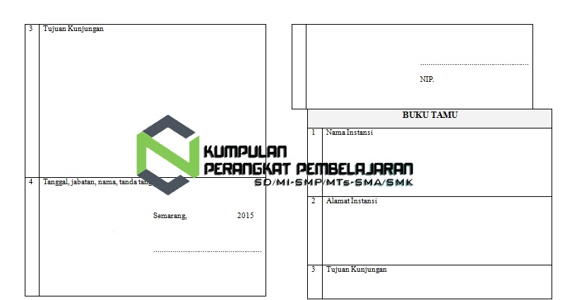 Contoh Buku Tamu Umum dan Tamu Khusus PAUD