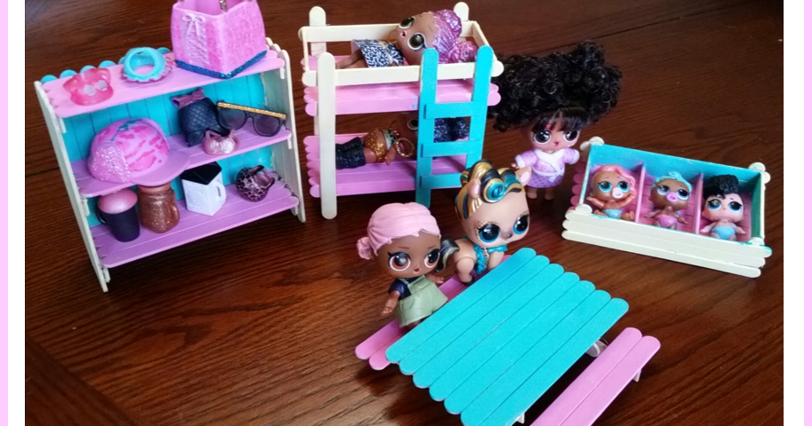 What I Love Today : DIY L.O.L Doll Furniture out of Popsicle Sticks