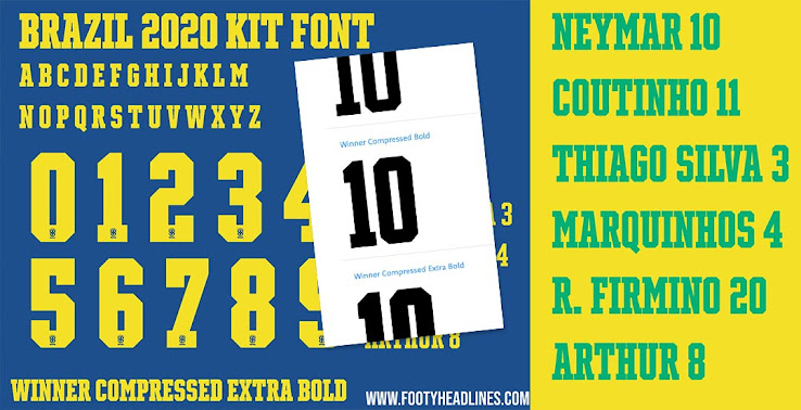 Actually Based Standard Font: 1970-Inspired Nike Brazil 2020 Kit Font Revealed - Kit Makers & Fonts In 1970?! -