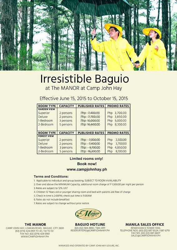 The Manor Baguio Room Rates and Promo Discounts