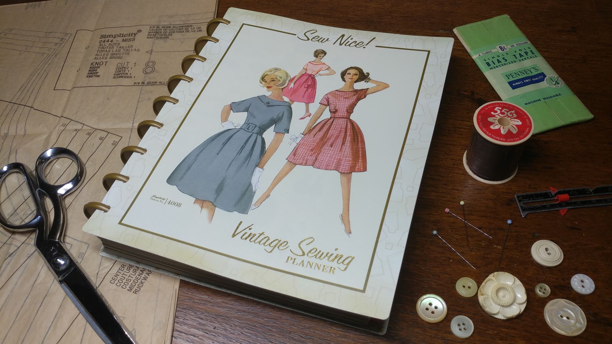 Slice of Pi Quilts Simplicity Vintage Sewing Planner A Quilty